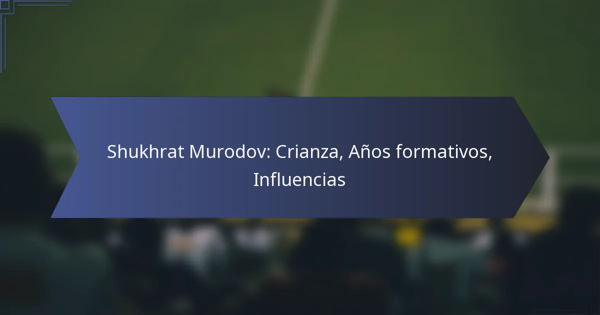 Shukhrat Murodov: Crianza, Años formativos, Influencias